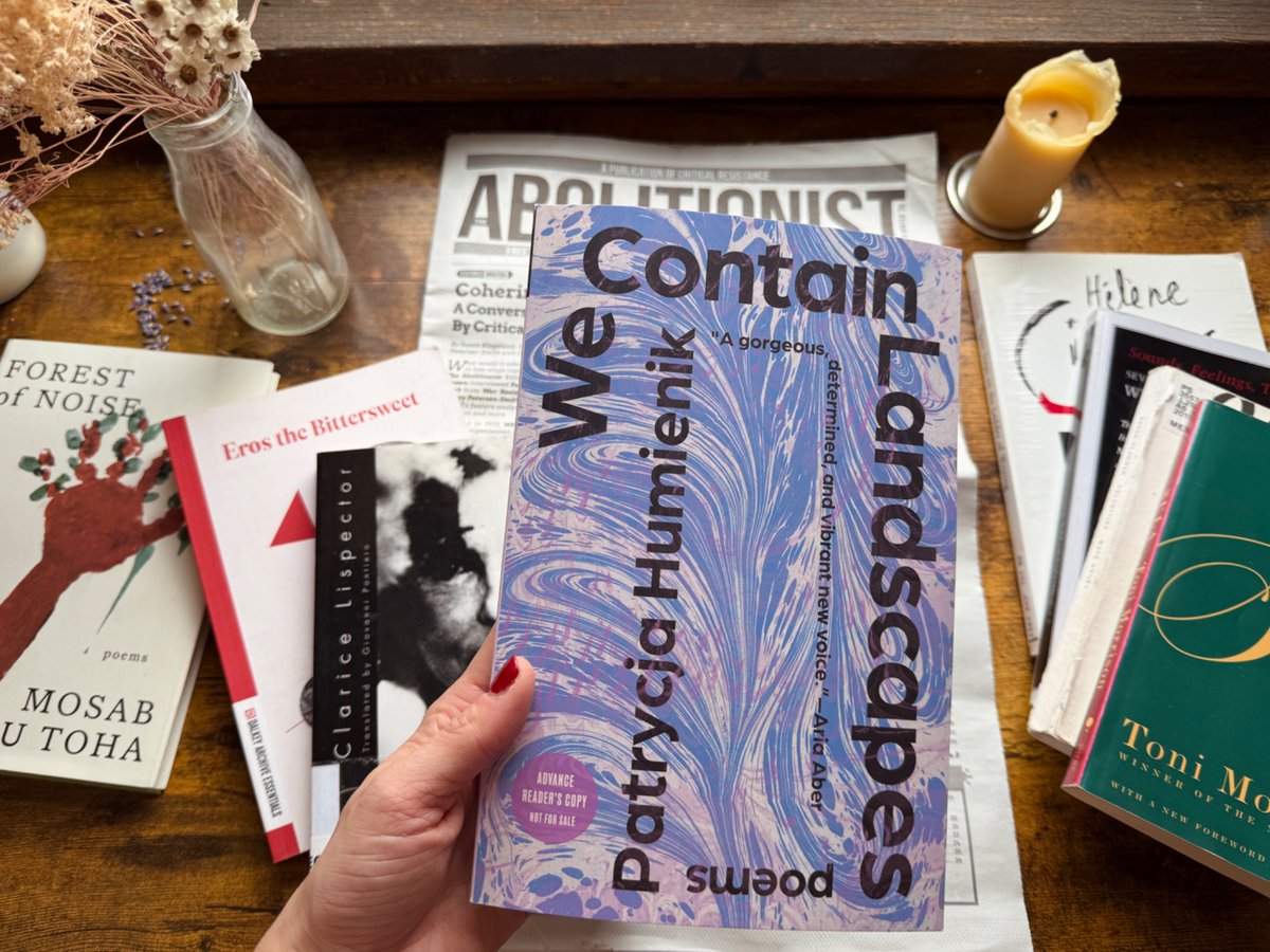 jej_sen's tweet photo. bb’s first pub year is here! We Contain Landscapes, my first book of poems, comes out in March with @Tin_House. it would mean a lot to me if you preordered the book for yourself &amp;/or someone you adore from your favorite bookstore, or requested it from your local library 🌀 https://t.co/MPg3p4cZeR