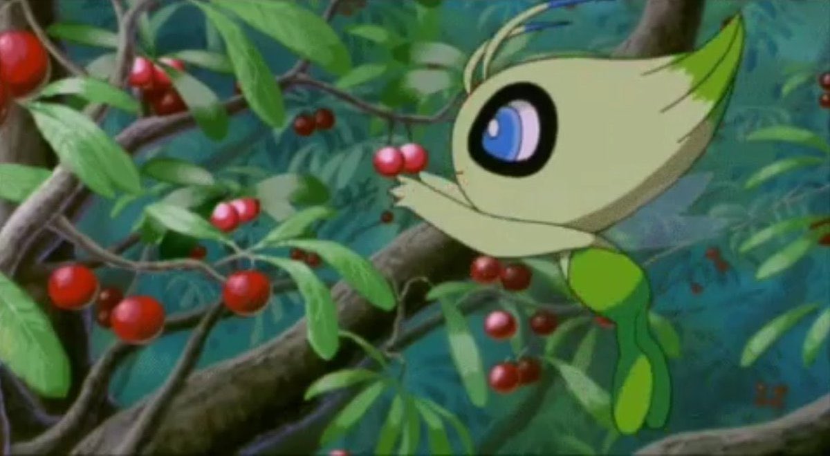 PokemonGems's tweet photo. celebi loves berries https://t.co/g9VW7SIhYf