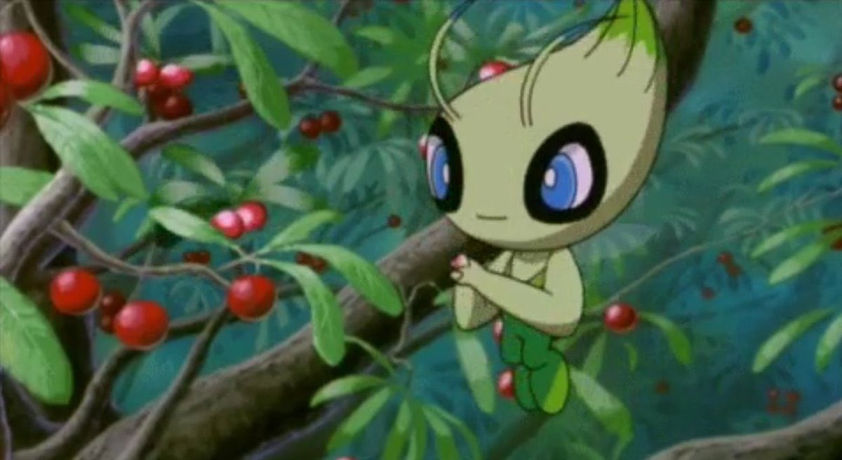 PokemonGems's tweet photo. celebi loves berries https://t.co/g9VW7SIhYf