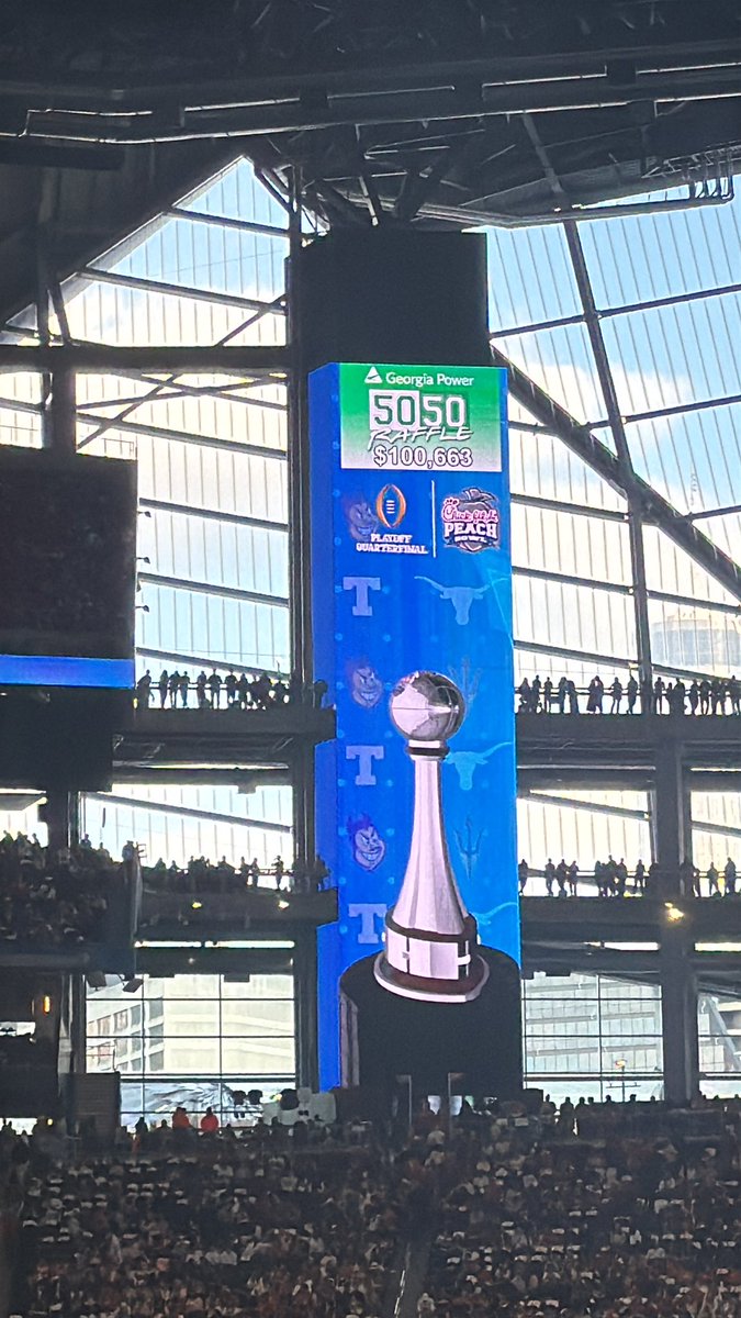perkchicken's tweet photo. I just bought some 50/50 raffle tickets with my wife at the Peach Bowl. All I could think about is how many tickets @BarstoolBigCat would buy if he were in my shoes. What’s the rule of thumb here? https://t.co/ZOhNxapjx3