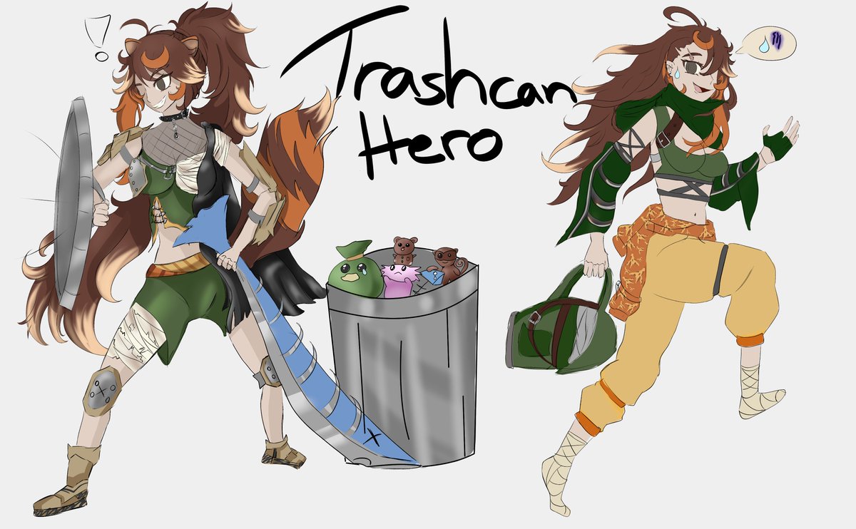 NellphyVanNoah's tweet photo. Meine Einsendug für #TrASCHDesign!
Für mich ist Asche einfach mein Trashcan Hero, genau deswegen musste ich sie auch so zeichnen obwohl ich nich gut um designen bin haha ♥ https://t.co/lbO4FgmYcD