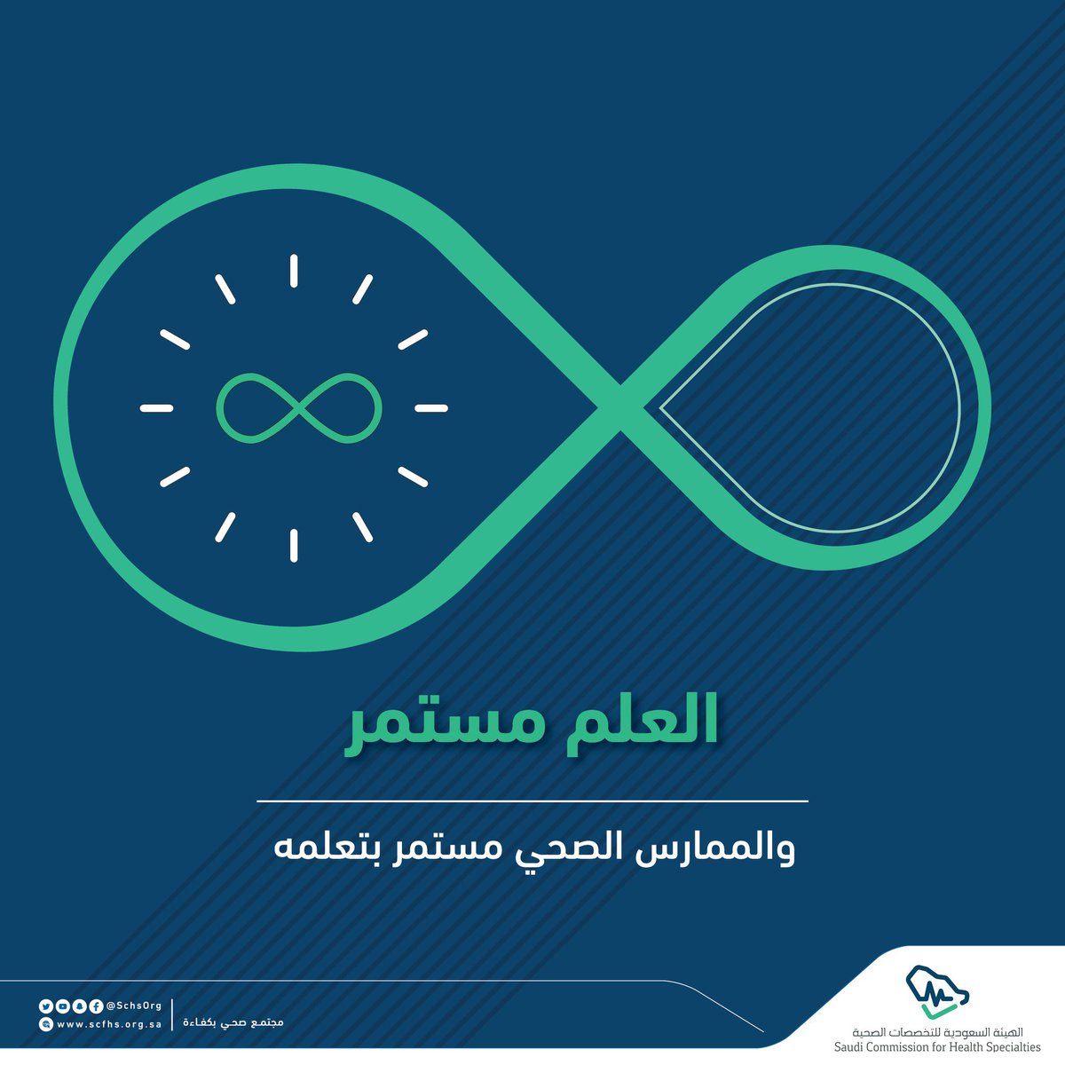 SGMsaad's tweet photo. 🔴 هــديــة العام الجديد للممارسين الصحيين👨🏻‍⚕️🎁👩🏻‍⚕️

الآن بإمكانكم الحصول على ساعات تعليمية معتمدة "مجاااناً" CME hours عبر الاستفادة من الدورات المتاحة في منصة "مستمر" 💻

✅ حيث أن الساعات التعليمية مهمة لتجديد التسجيل المهني لكل ممارس الصحي

📎رابط المنصة: https://t.co/Zjs5F3x2jZ https://t.co/nTdIcpI2iR