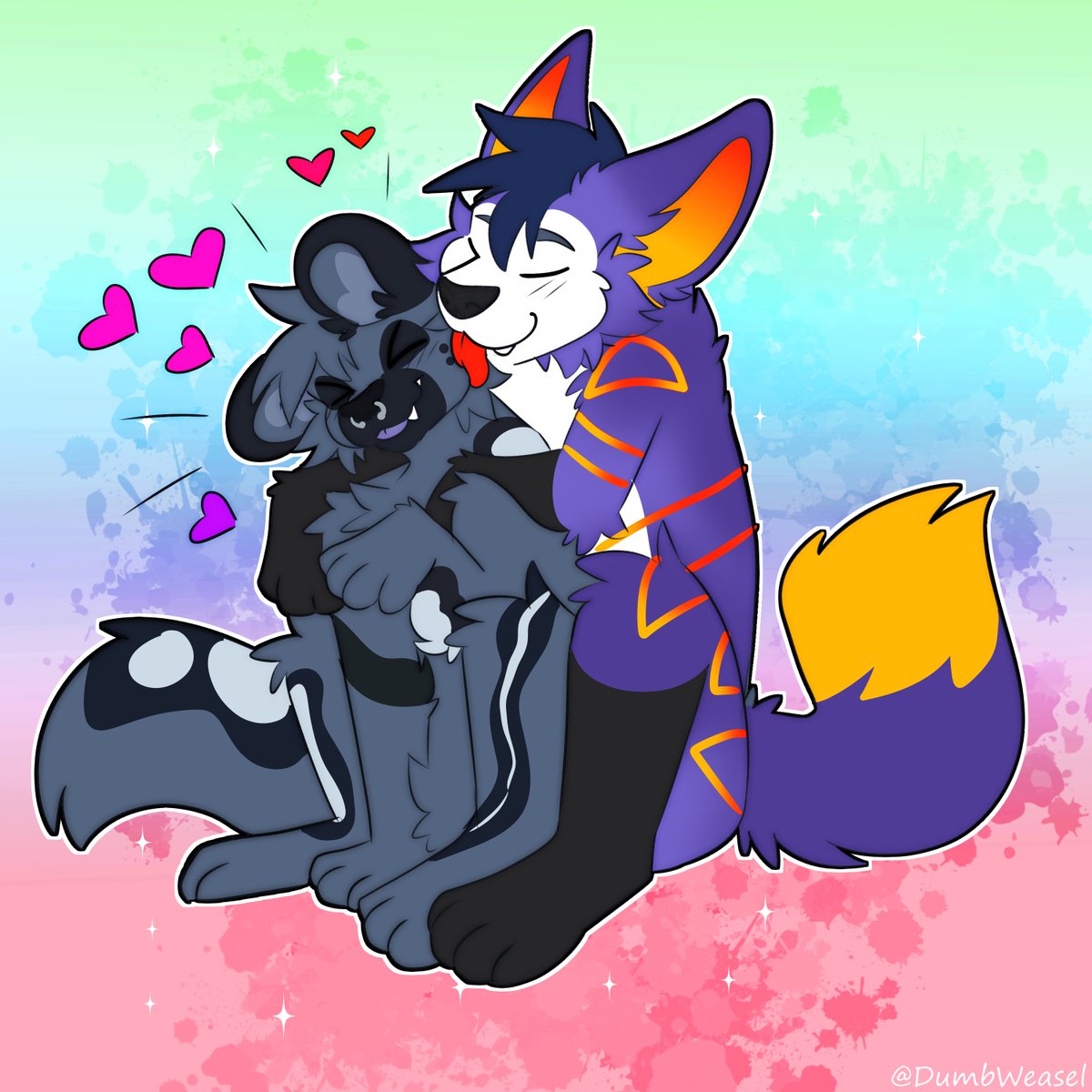 WeaselDumb's tweet photo. Cuddle YCH for @Brav0man01 https://t.co/ATs28kNBJk