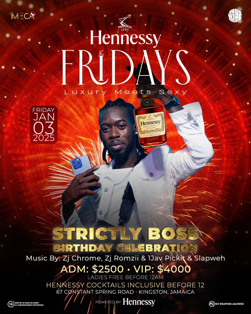 TheStrictlyBoss's tweet photo. Friday a celebration! Pull up this Friday! https://t.co/HZi7bGVgll