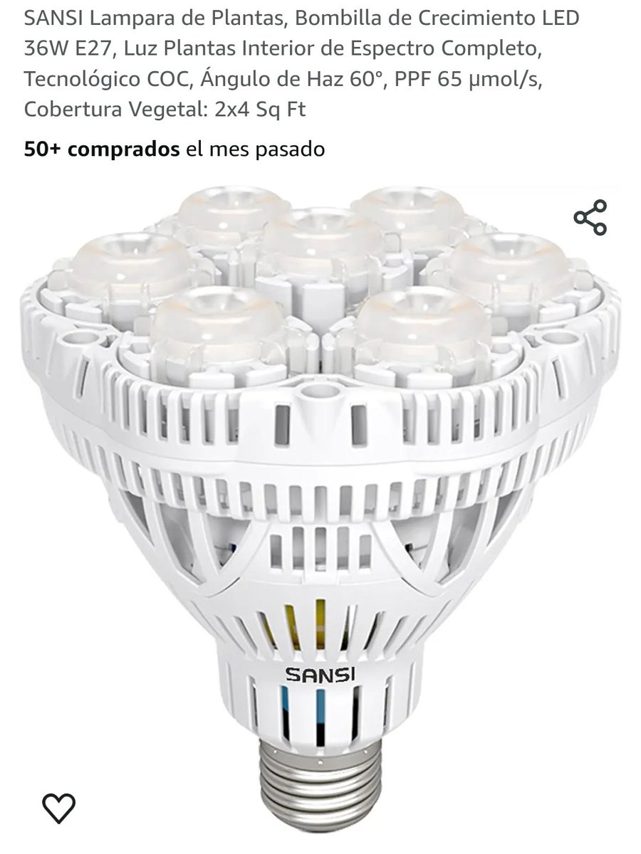 Buenas, majísim@s! Estreno el año con una duda:
Mi cuñada va a montar un invernadero de plantitas en interior. Ha leido que es + utilizar una fuente de luz extra: unas luces LED que emiten en amplio espectro y compensan la falta de luz natural. Qué sabéis de esto? Gracias!