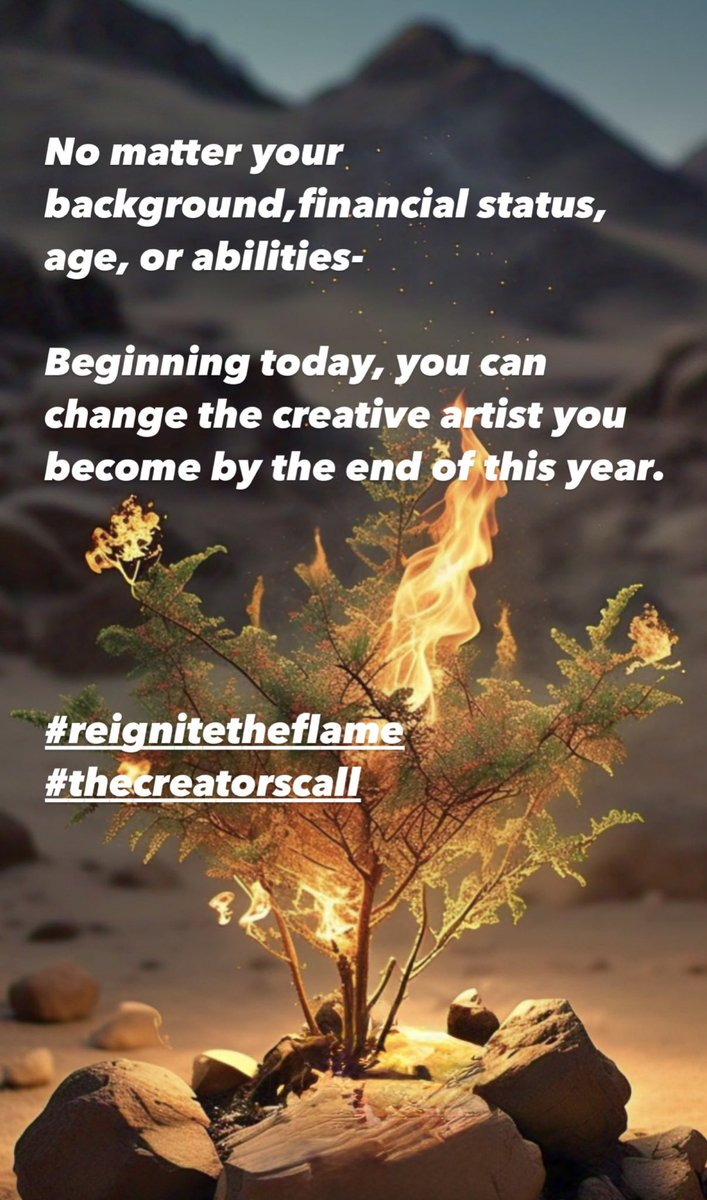 RealRobertAmaya's tweet photo. Don’t let your inspiration fizzle out. This year you can fan the flame of your creativity!
#Christian #creatives #thecreatorscall https://t.co/XQxkJd9XB6