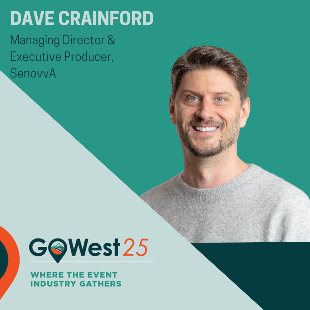 GO WEST® Live 🇨🇦 (@gowestlive) on Twitter photo Excited to welcome Dave Crainford, Managing Director & Executive Producer <a href="/SenovvA/">SenovvA, Inc.</a>, to GO WEST! 🎉
Dave will share his expertise in production & event tech on the Main Stage + Breakout Session. Don’t miss it! 💥
gowestlive.com/register Excited to welcome Dave Crainford, Managing Director & Executive Producer <a href="/SenovvA/">SenovvA, Inc.</a>, to GO WEST! 🎉
Dave will share his expertise in production & event tech on the Main Stage + Breakout Session. Don’t miss it! 💥
gowestlive.com/register