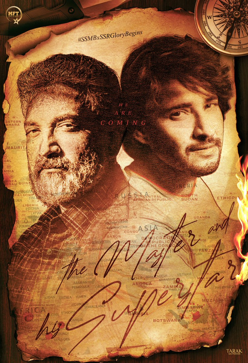 MaheshFanTrends's tweet photo. Two biggest superforces from their respective fields in Indian cinema, @urstrulyMahesh 🦁 and @ssrajamouli, unite for the first time. A global saga, a globe-trotting adventure begins today with the pooja ceremony🙏🏻 

#SSMBxSSRGloryBegins  🦁 https://t.co/8JeVNUWj3D