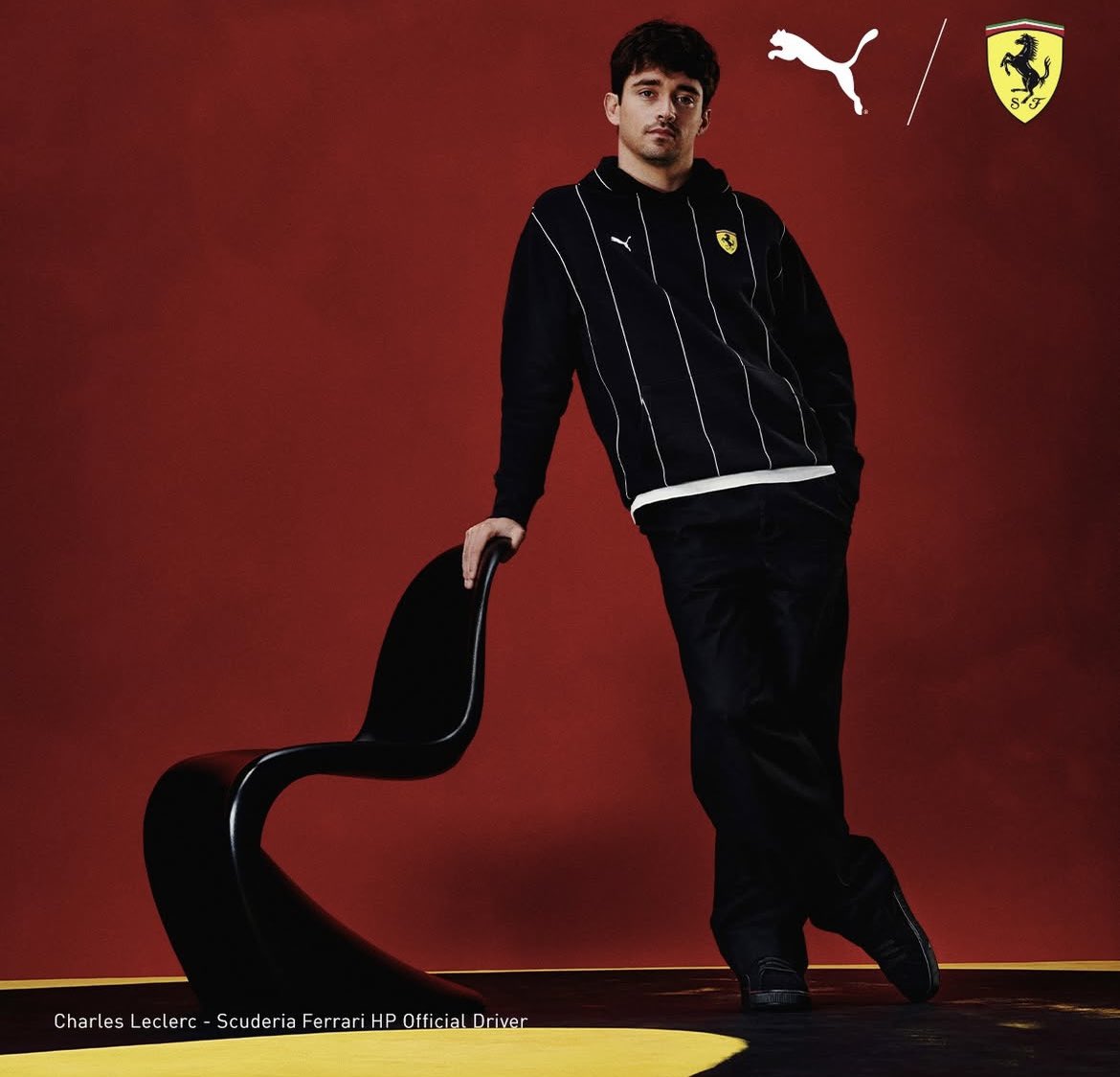 charles leclerc, model and scuderia ferrari driver