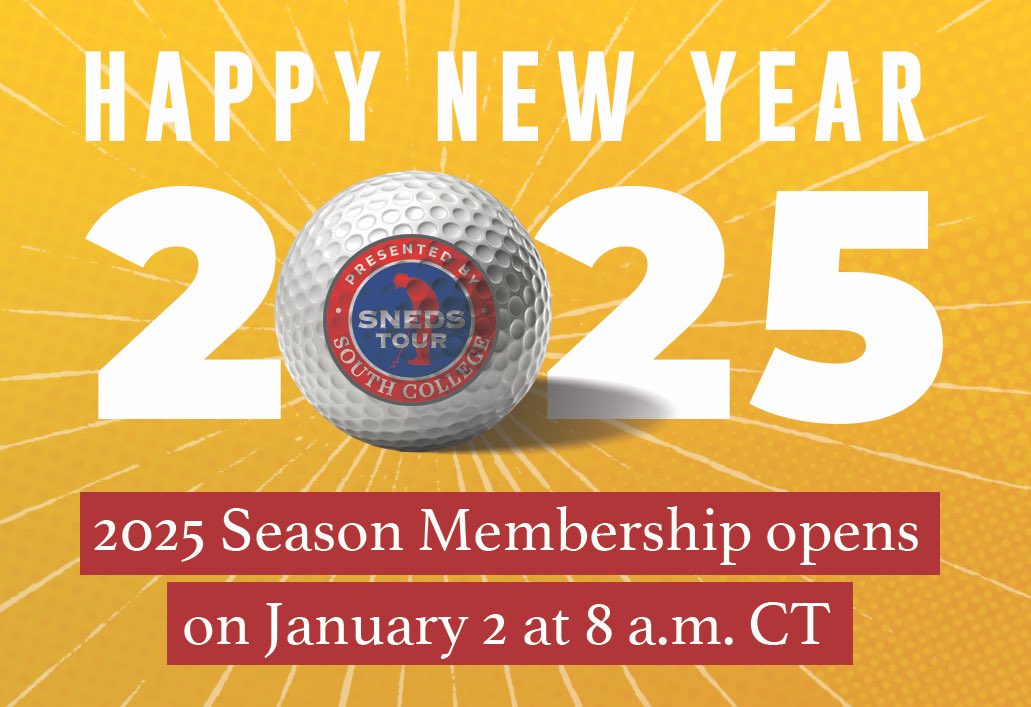 🎆🪩 It’s 2025 and we have our sights set on another great season on the #SnedsTour!  

Membership registration opens TOMORROW at 8 a.m. CT!  Get yours now so that you’ll be ready when spring tournament registration opens on Jan. 20!

🔗 SnedsTour.org