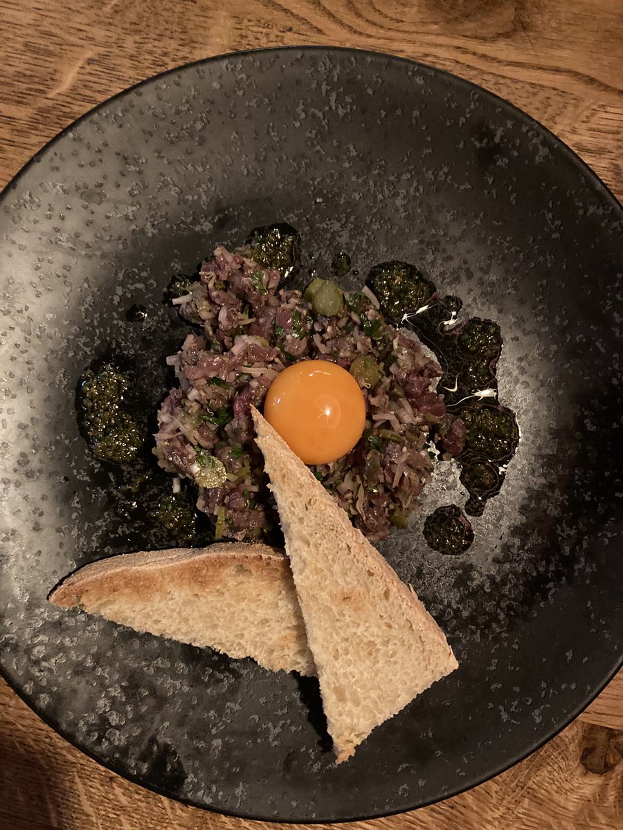 I’m on my second venison tartare of the day.  Starting the year as I meant to go on.