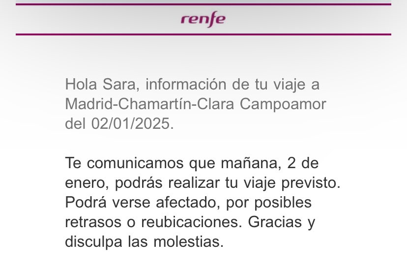 saramarquesa's tweet photo. Actualizo. Parece que mañana sí viajaremos de Asturias a Madrid. ¿Cómo, en qué medio o a qué hora llegaremos? @Inforenfe Seguimos sin saberlo #Renfe https://t.co/wq8YEQzkBx