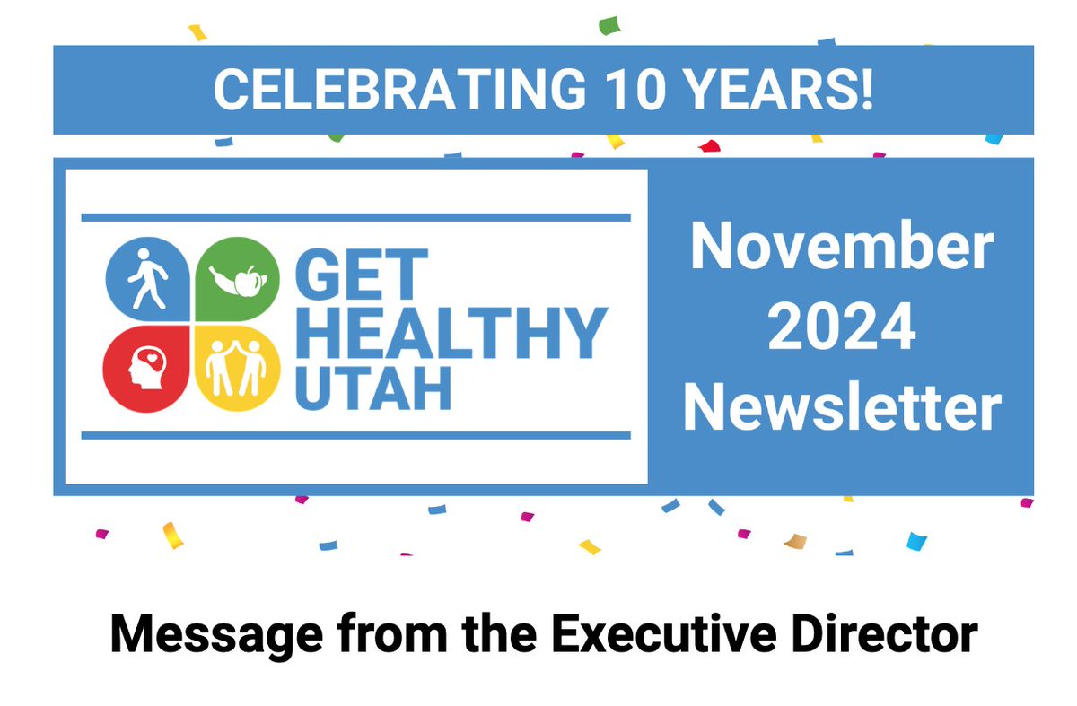Happy New Year! Do you receive our newsletter? Get Healthy Utah sends out a bimonthly newsletter with updates, tips, and partner highlights. Visit gethealthyutah.org to sign up!

#gethealthy #utah #learnmore