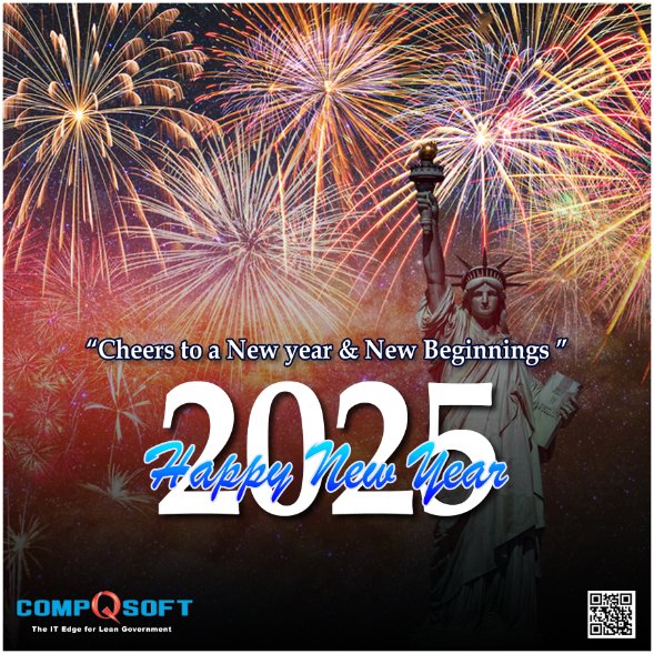 Compqsoft's tweet photo. 🎉 Welcome, 2025! 🎉
At #CompQsoft , we're embracing the new year with fresh energy and a commitment to excellence. Together, we'll continue to innovate, grow, and achieve remarkable success. Here's to a year of opportunities and accomplishments! 
#HappyNewYear #2025Vision https://t.co/sUbAe2DVlK