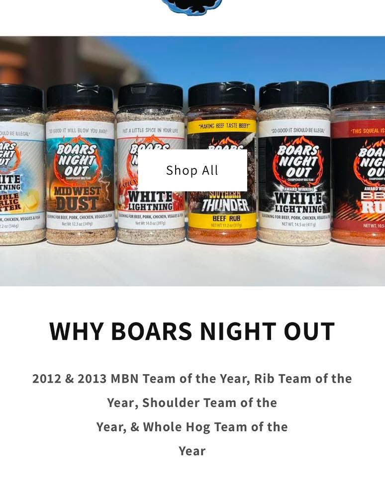 Order directly from us at boarsnightout.com! It's super quick and easy - place your order today! #whitelightning #BNO #bnobbq #usewhatchampionsuse