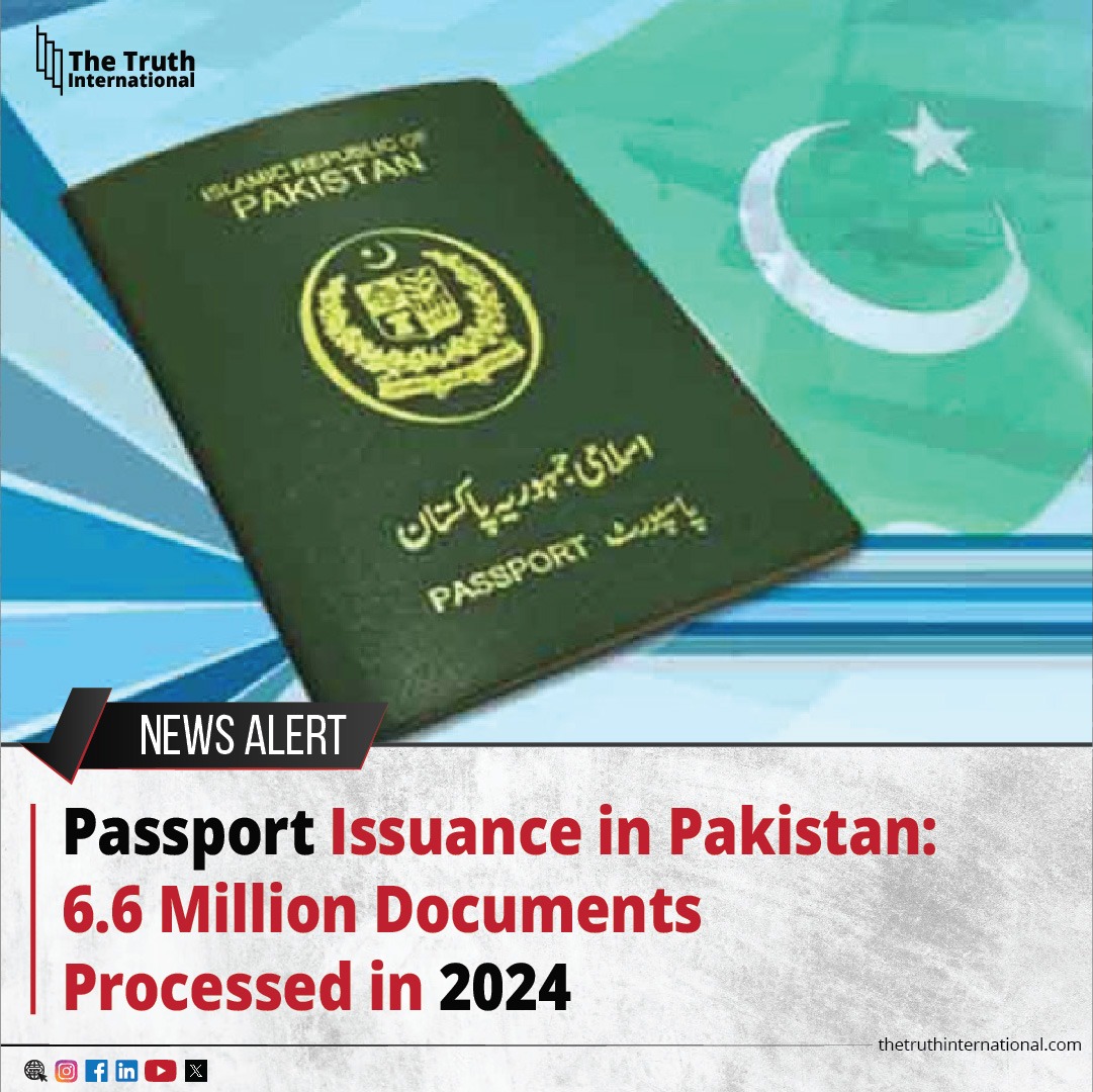 ttimagazine's tweet image. Passport Issuance in Pakistan: 6.6 Million Documents Processed in 2024

For Detail
thetruthinternational.com/national/passp…

#passport #issuance #pakistan #million #documents #processed #tti
