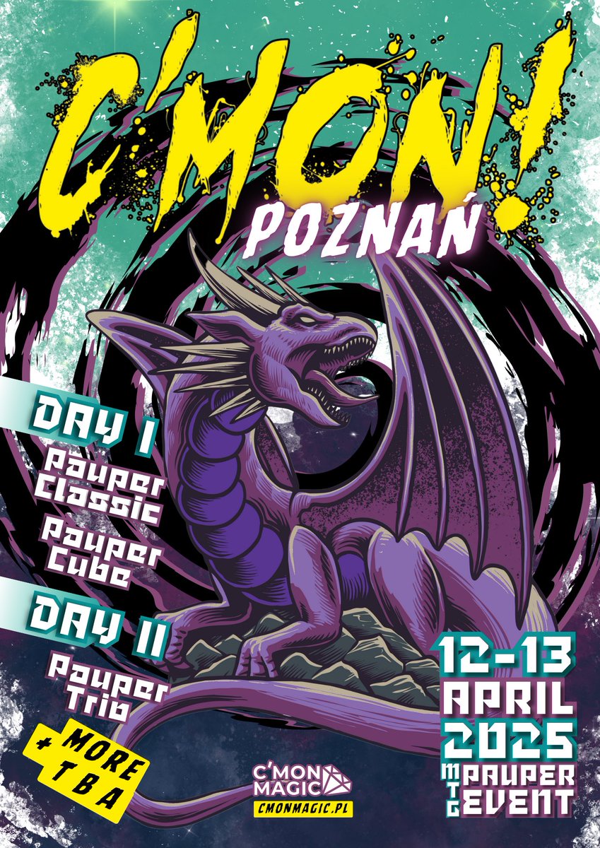 Common_Magic_'s tweet image. ❗️C’mon! Poznań 2025! ❗️

Dear Pauper Players, we are pleased to announce that the next edition of C’mon! Series will take place on April 12 and 13 in Poznań, Poland! 🥳
Book your calendars and be prepared for more details coming soon! 👊🏻
#MtGPauper