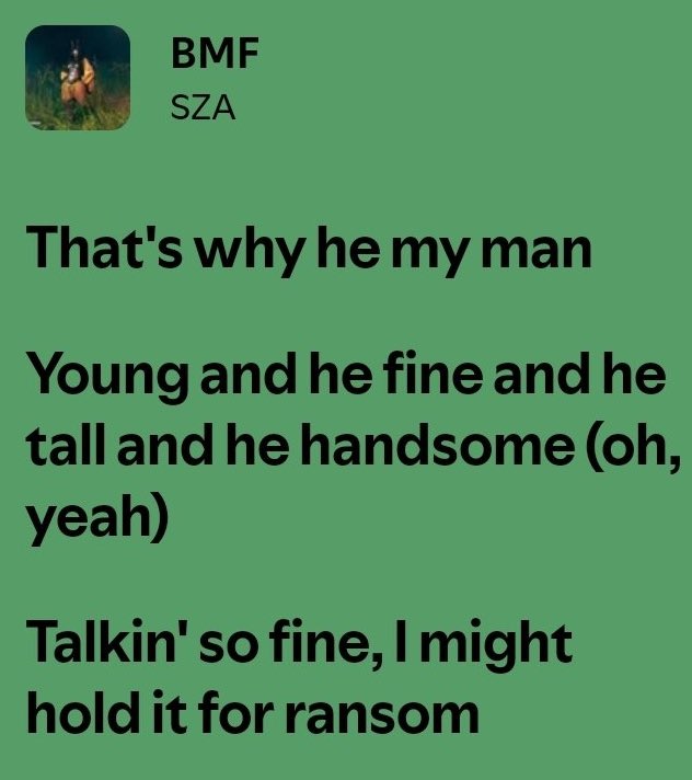 faeriearchivcs's tweet image. alexa, play BMF by SZA bc.. 😮‍💨🤤