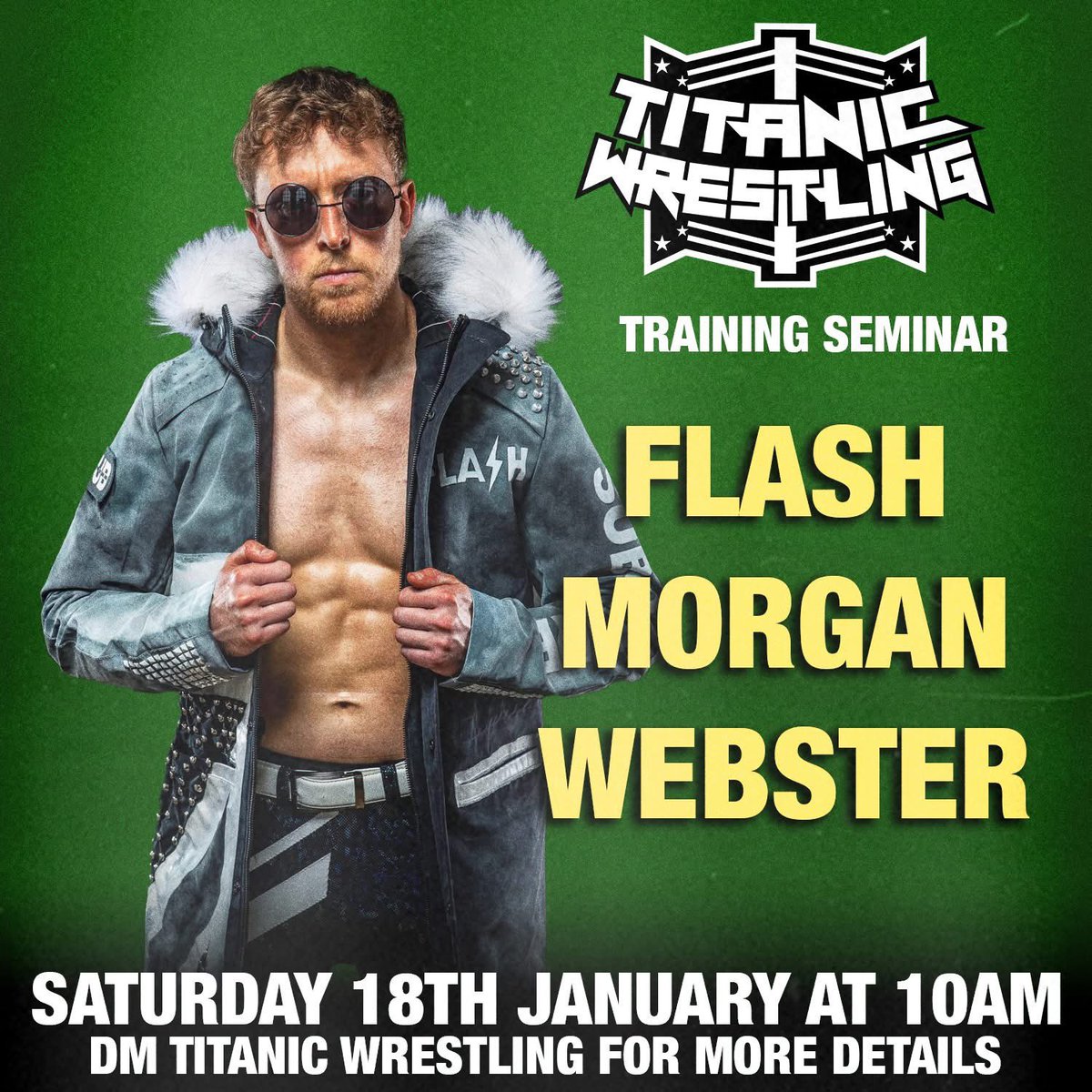 TitanicWrestlin's tweet image. Sign up now for a seminar from former WWE and TNA champion @Flash_Morgan  in Belfast on January 18th!