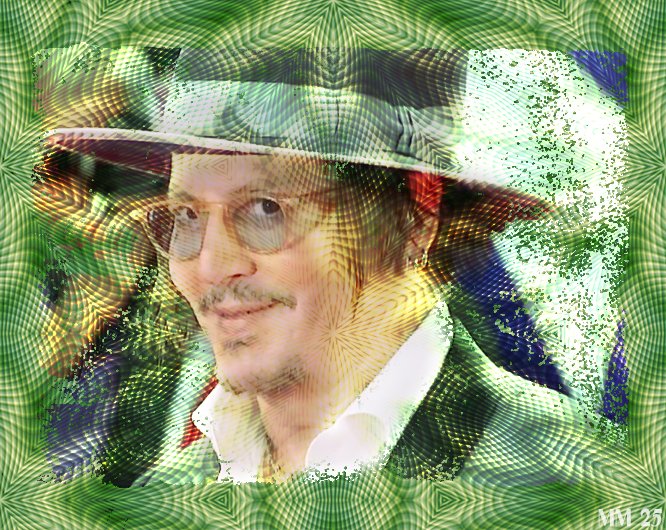 Meepsia's tweet image. my JOHNNY: She just needed to check the new Filter Forge she said ... 
Oh well, I guess I will live 😁

ME: In my imagination, yes! Until that app - umm, program doesn&apos;t work anymore 🥰

The first Johnny-pic of 2025 ❣️

#JohnnyDepp #FilterForge #Photoshop