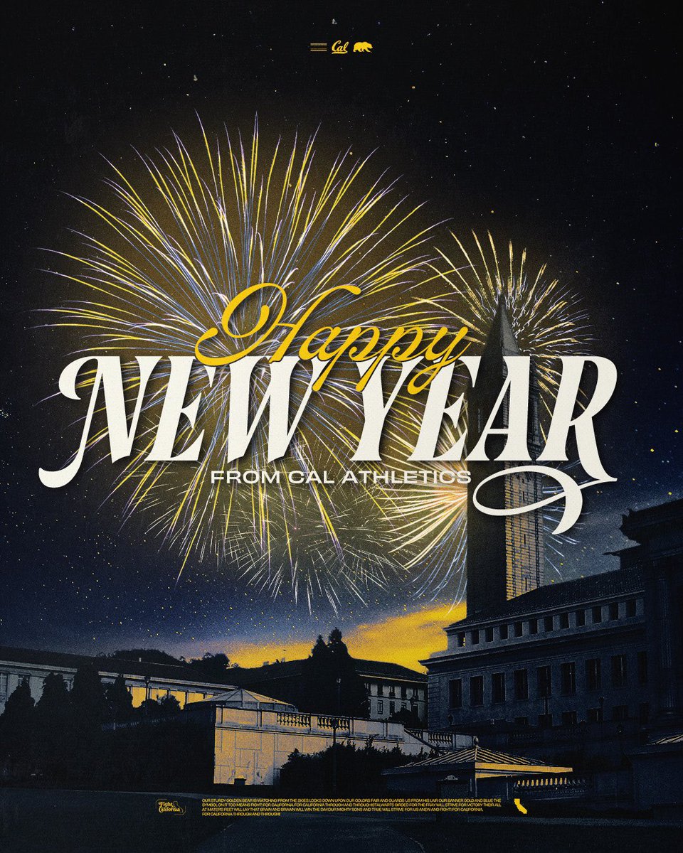 𝐇𝐚𝐩𝐩𝐲 𝐍𝐞𝐰 𝐘𝐞𝐚𝐫 from Cal Athletics! 🎆🎇

#GoBears