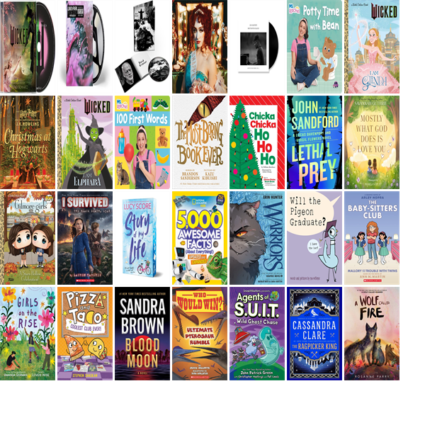 WilbrahamPubLib's tweet photo. This week the Wilbraham Public Library has 198 new books and six new music CDs.  New items include Wicked, From Zero, Luck and Strange, The Rise and Fall of a Midwest Princess, Beethoven Blues, Potty Time with Bean, I Am Glinda, and Christmas at Hogwarts. https://t.co/kl1LIGSbJW https://t.co/D6yfCmuVpi