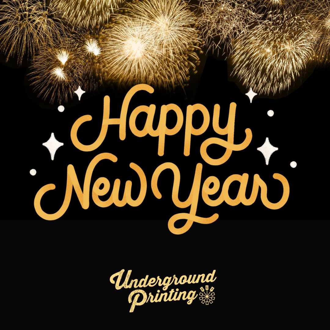 Happy New Year! 🎇 

We at UGP wish you all a spectacular year and can't wait to see what great designs 2024 brings! 

Tag @UndergroundPrinting to be featured! #PrintedByUGP