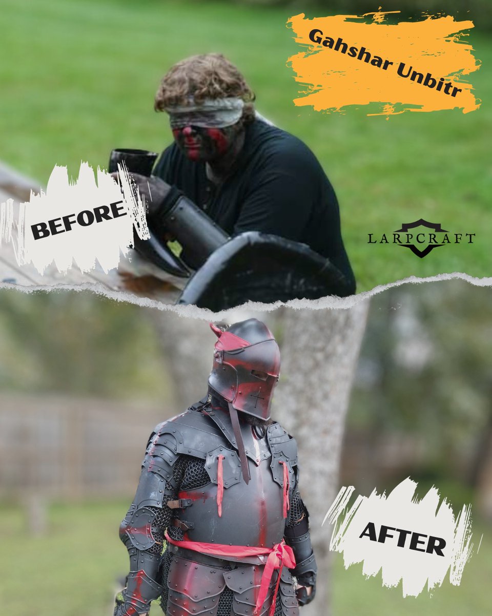 LarpCraft's tweet photo. Starting out Larping vs Growing a nice kit after years of progress - https://t.co/IwIiq5ifXD https://t.co/kY3LAMuWoZ