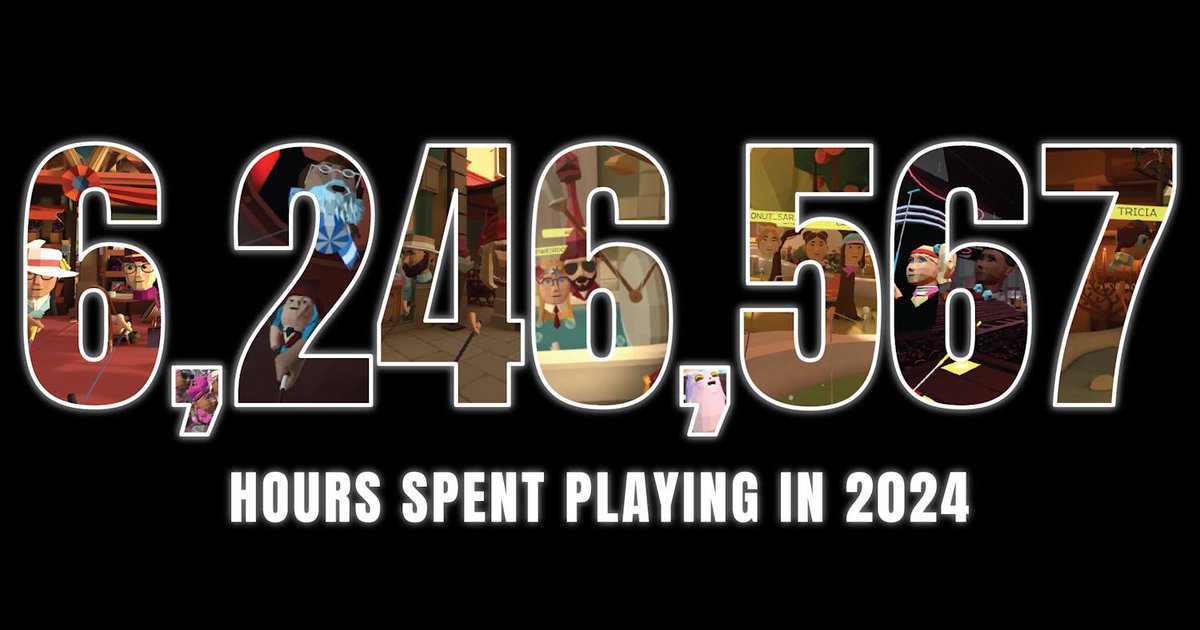 Happy New Year and a hearty thank you to each of our Coconuts and players for making <a href="/WalkaboutMG/">Walkabout Mini Golf™ VR + iOS</a> a vibrant world of wonder, goodwill, and connection! 2024 was a big year for us with 6,246,567 hrs spent in the game, 23% more than last year! Here’s to even more joyful adventures.