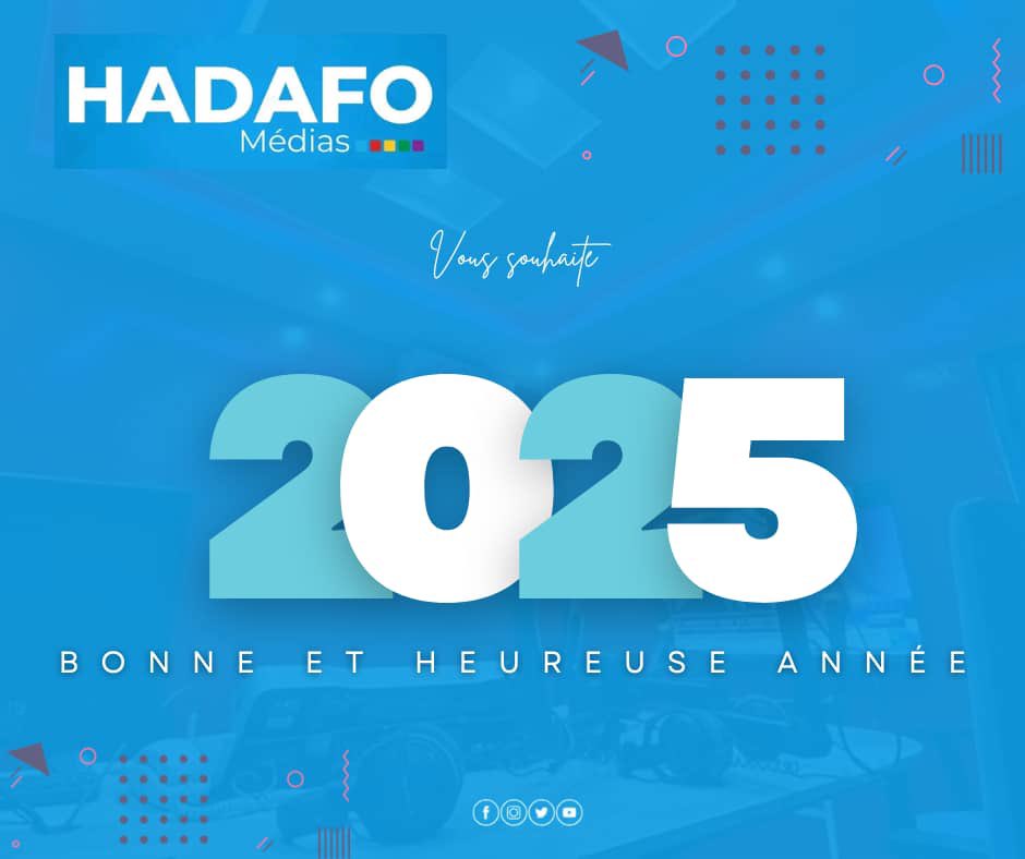 Espace TV Guinée (@espacetv_gn) on Twitter photo ◽️𝐁𝐨𝐧𝐧𝐞 𝐞𝐭 𝐡𝐞𝐮𝐫𝐞𝐮𝐬𝐞 𝐚𝐧𝐧𝐞́𝐞 𝟐𝟎𝟐𝟓 !
Au nom du Groupe <a href="/HadafoMedias/">Groupe Hadafo Medias</a>, nous vous souhaitons une année riche en succès, en prospérité et en moments mémorables. Merci de votre confiance et de votre fidélité. Ensemble, continuons à écrire de belles histoires ! ◽️𝐁𝐨𝐧𝐧𝐞 𝐞𝐭 𝐡𝐞𝐮𝐫𝐞𝐮𝐬𝐞 𝐚𝐧𝐧𝐞́𝐞 𝟐𝟎𝟐𝟓 !
Au nom du Groupe <a href="/HadafoMedias/">Groupe Hadafo Medias</a>, nous vous souhaitons une année riche en succès, en prospérité et en moments mémorables. Merci de votre confiance et de votre fidélité. Ensemble, continuons à écrire de belles histoires !