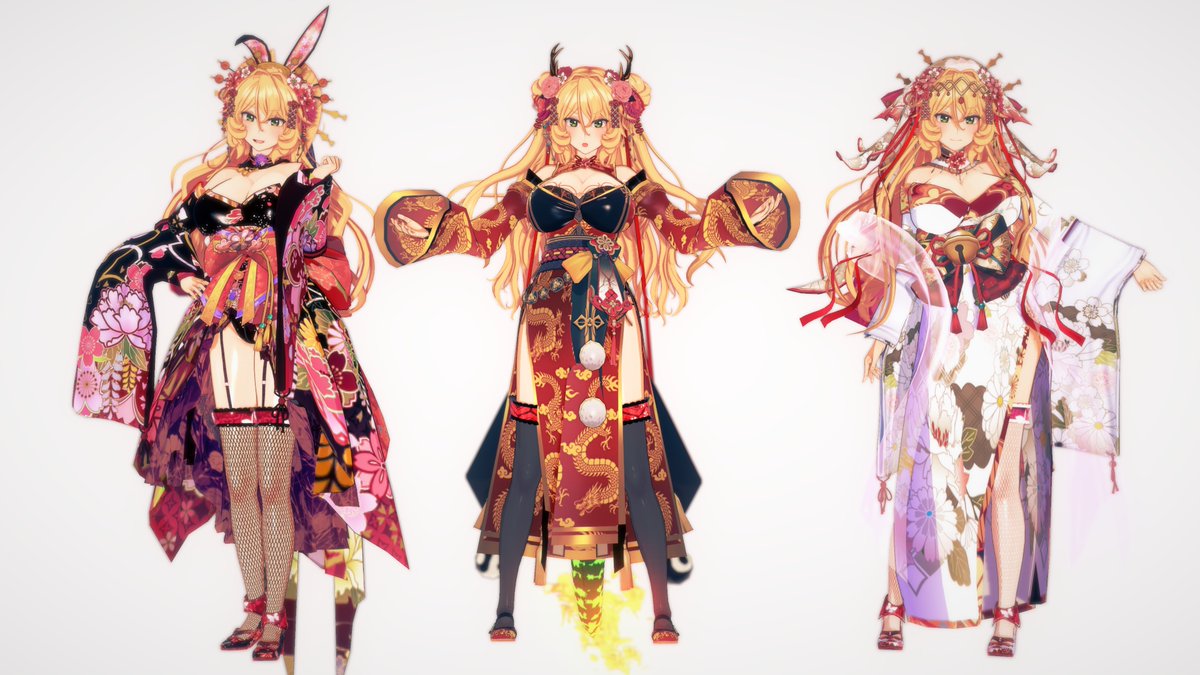 🐰🐉🐍
衣装のテクスチャはお借りしてます