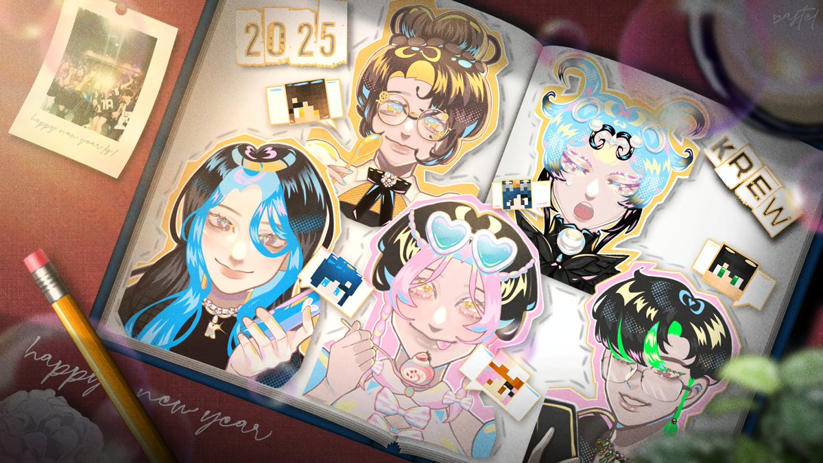 thepastnpresent's tweet photo. happy new year kf! i wish y'all a good 2025 :D

#krewfanart @KREWxKF https://t.co/nZJFEy9iIH
