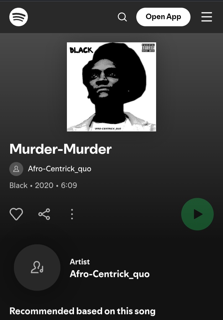 AfroCentrickQuo's tweet photo. BLACK

#NEWMUSIC
#AFROCENTRICKQUO
#BLACK
#NEWMUSICALERT 
#NEWPLAYLIST 
#HipHopMusic https://t.co/gXZTD5Z8a5