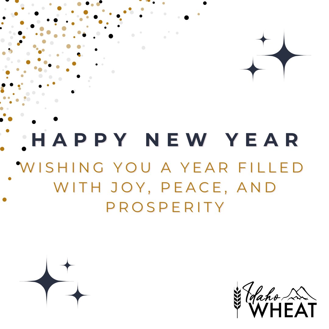 🎉Happy New Year from Idaho Wheat🎉
As we welcome 2025, we are grateful for the farmers, families, and communities that make Idaho’s wheat industry thrive. Here’s to another year of growth, resilience, and nourishing the world. 🌎🌾