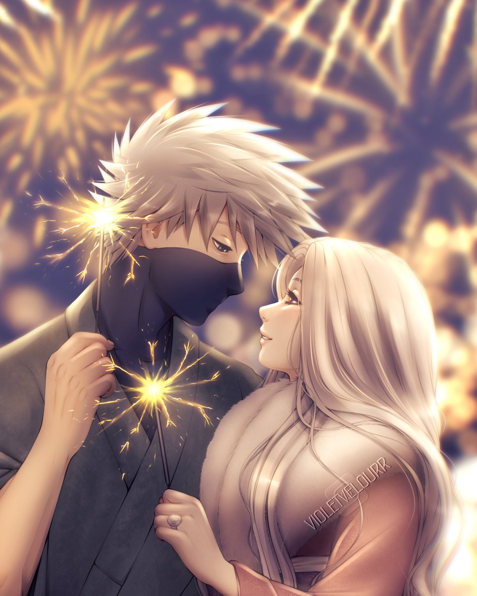 Violet_Velourr's tweet photo. Happy New Year!🎆 #Kakashi #KakashixOC https://t.co/I2RfVbOmAc