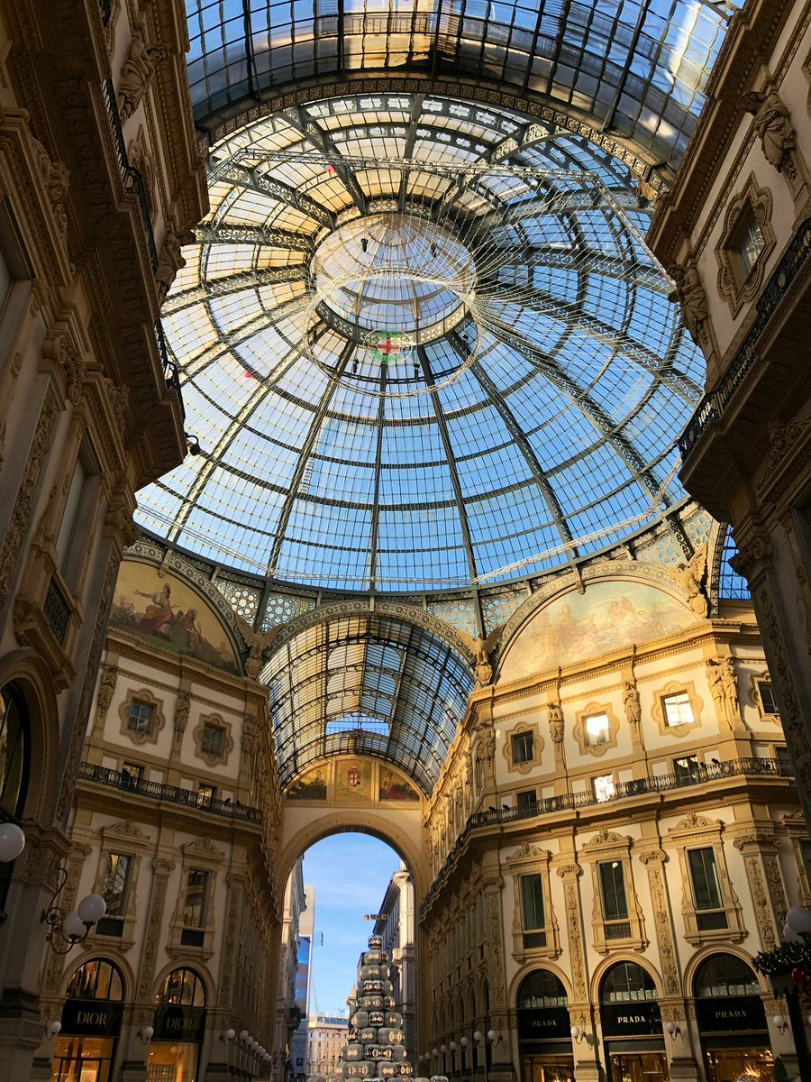 Jet7One's tweet photo. #GalleriaVittorioEmanueleII was constructed between 1865 and 1877 and is elaborately ornate inside. It is named after the first king of #Italy, #VittorioEmanueleII. The #architecture is a marvel featuring an iron-and-#glass #roof and an elegant 4-story double arcade with a dome https://t.co/Fmd0oD2IbA