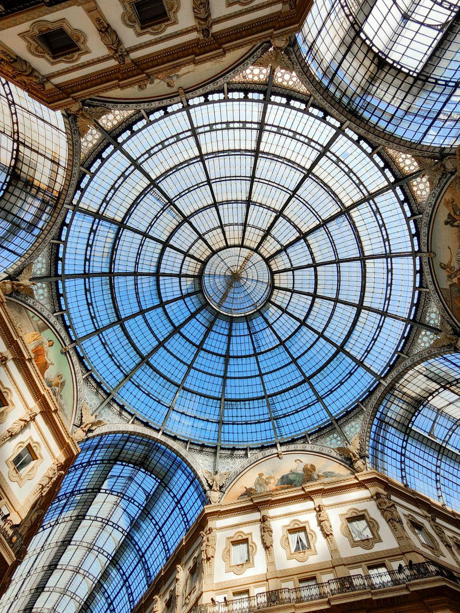 Jet7One's tweet photo. #GalleriaVittorioEmanueleII was constructed between 1865 and 1877 and is elaborately ornate inside. It is named after the first king of #Italy, #VittorioEmanueleII. The #architecture is a marvel featuring an iron-and-#glass #roof and an elegant 4-story double arcade with a dome https://t.co/Fmd0oD2IbA