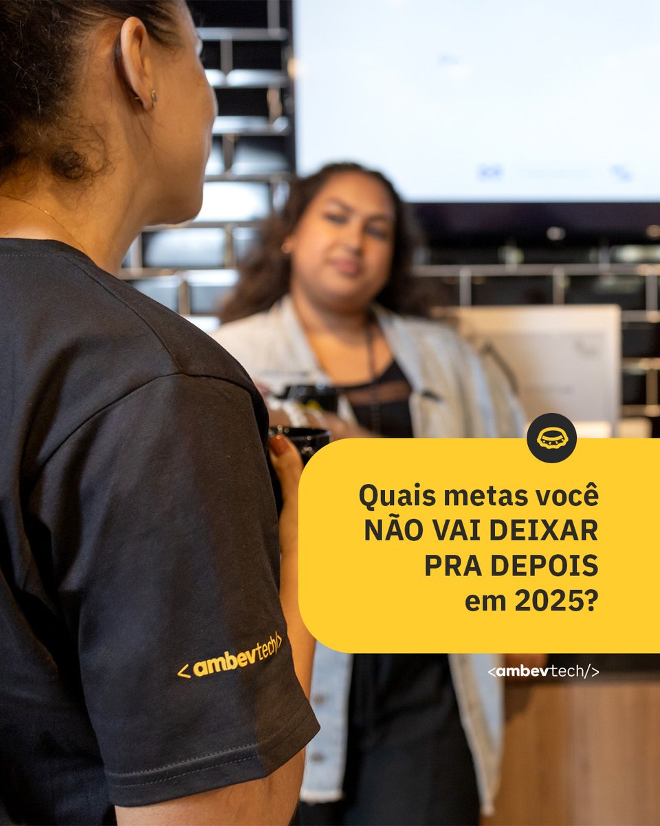 ambevtech's tweet image. Quais metas são essenciais no seu 2025? Mudança de carreira? Uma promoção ou especialização? Adotar hábitos mais saudáveis? Conta aí nos comentários!

#Metas #2025 #TechAndCheers