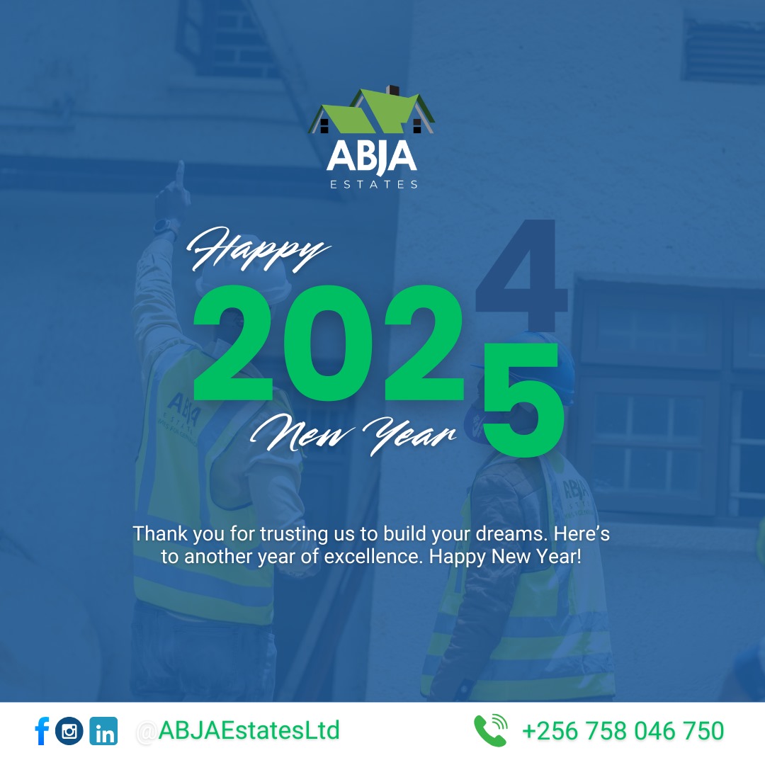 New year, new dreams, and the same commitment to excellence! Here’s to a prosperous 2025 together! 🥂 

Happy New Year from ABJA Estates Limited!

#HappyNewYear2025