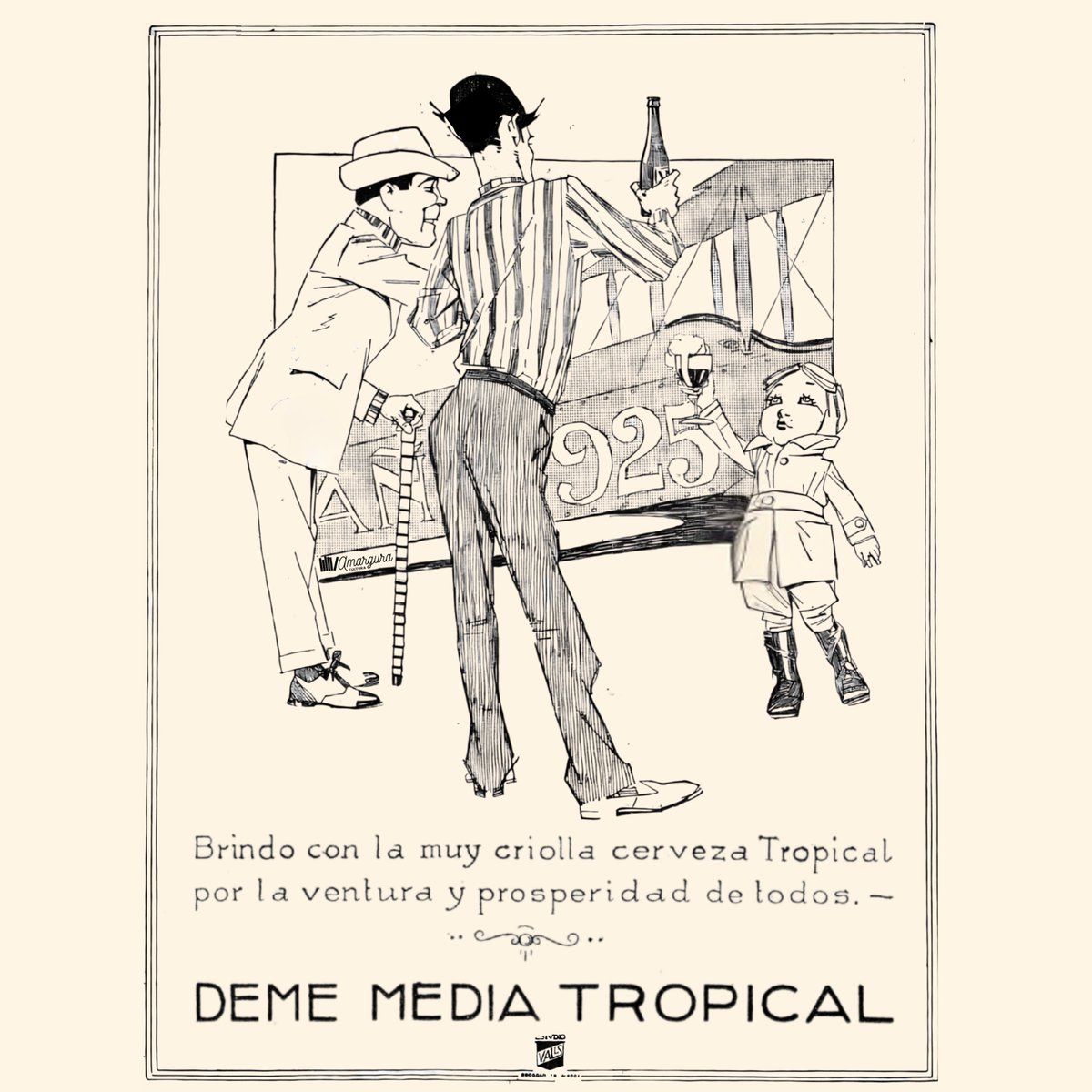 ¡Feliz 2025!
"Deme media Tropical" 🍺
📷Cuban advertisement. La Habana, 1 de enero de 1925.
by <a href="/amarguracultura/">Amargura Cultura</a>