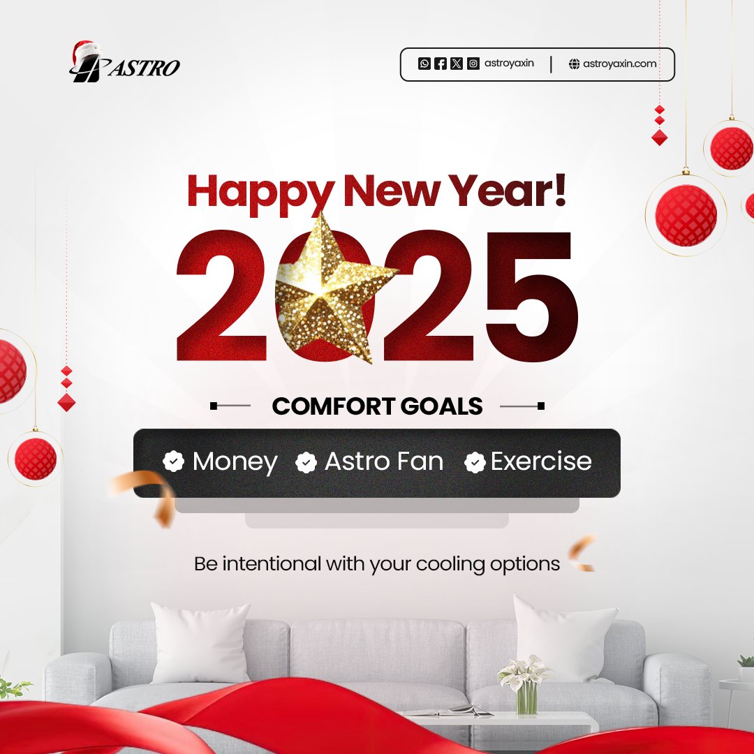 astroyaxin's tweet image. Out with the old, in with the new. Comfort in 2025 got even better. Cheers to new beginnings. Happy new year! 🥳

#industrialfan #coolingsolution #ventilation #HappyNewYear2025 #January2025