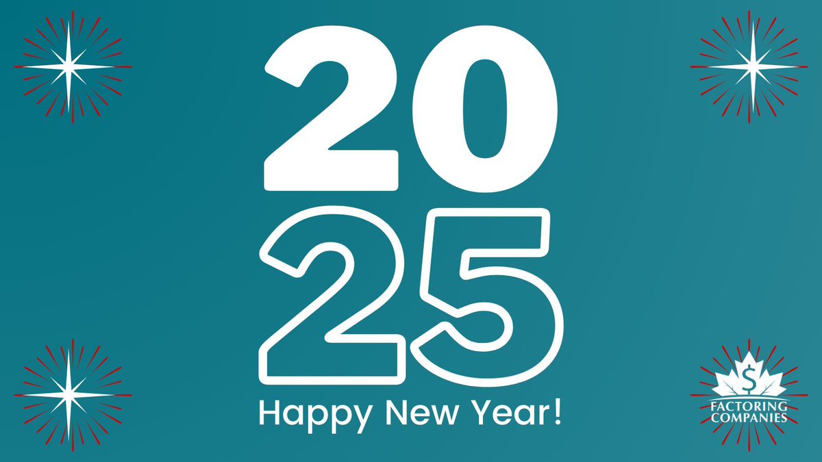 factoringco's tweet image. 🎉Wishing you a prosperous New Year!
Here’s to new opportunities, steady cash flow, and continued business success in 2025. 🇨🇦
#HappyNewYear #BusinessGrowth #FactoringSolutions