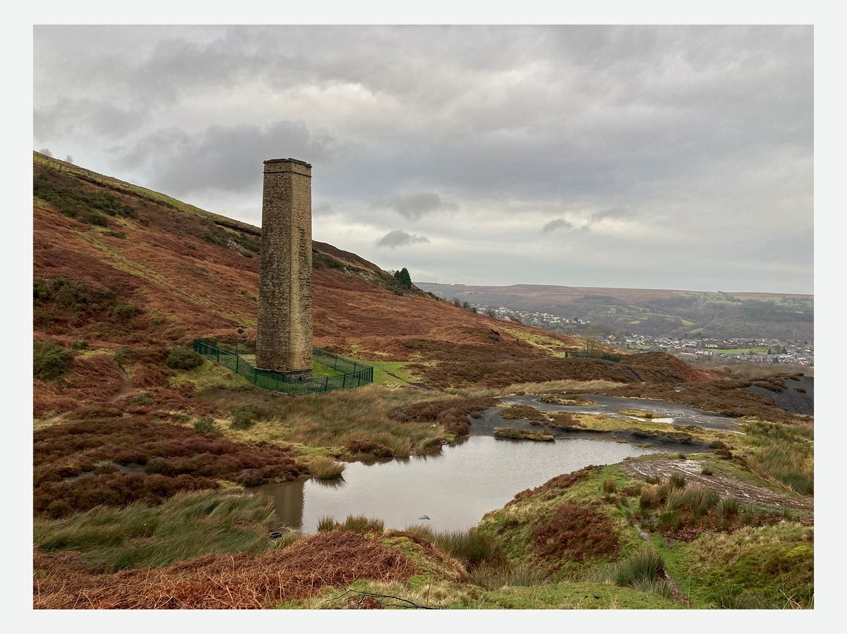 'Blwyddyn Newydd Dda - Happy New Year'  Thankfully calm returned to the valley towards the end of New Year's Day. So lovely to get a clear view from the Stack at Cwmbyrgwm, The British towards the Lasgarn Wood and the hillside beyond. Happy New Year to all.