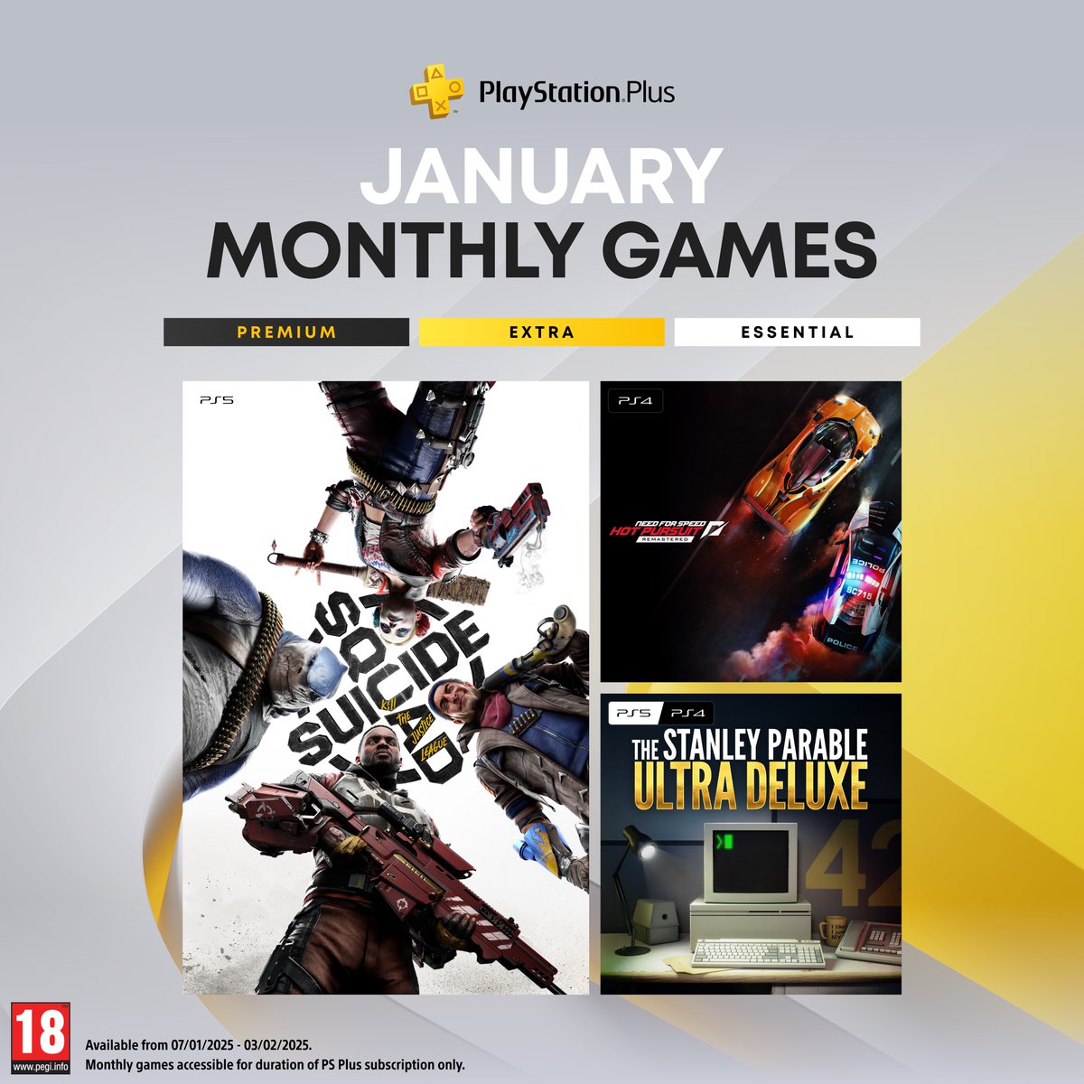 Introducing your PlayStation Plus Monthly Games for January: play.st/4gZpLeC