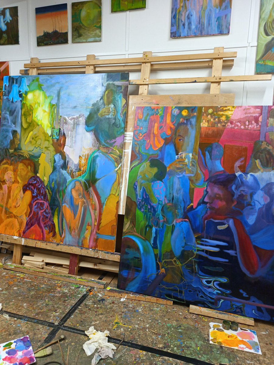 Goings-on in the studio today #whatdoartistsdoallday