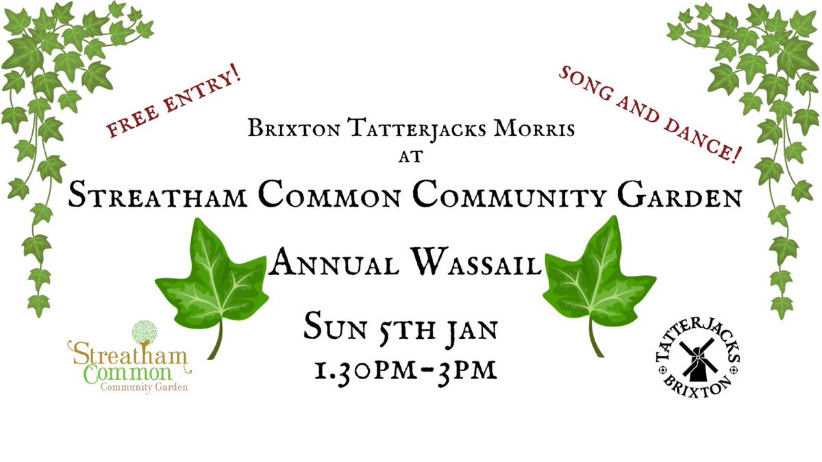 Happy New Year everyone! 
We're starting 2025 with a lovely event in Streatham this coming Sunday. Come along if ye fancy - it's always a really nice community event!
<a href="/SCCommGarden/">SCCommunityGarden</a>
#morrisdancing #Morris #streatham
