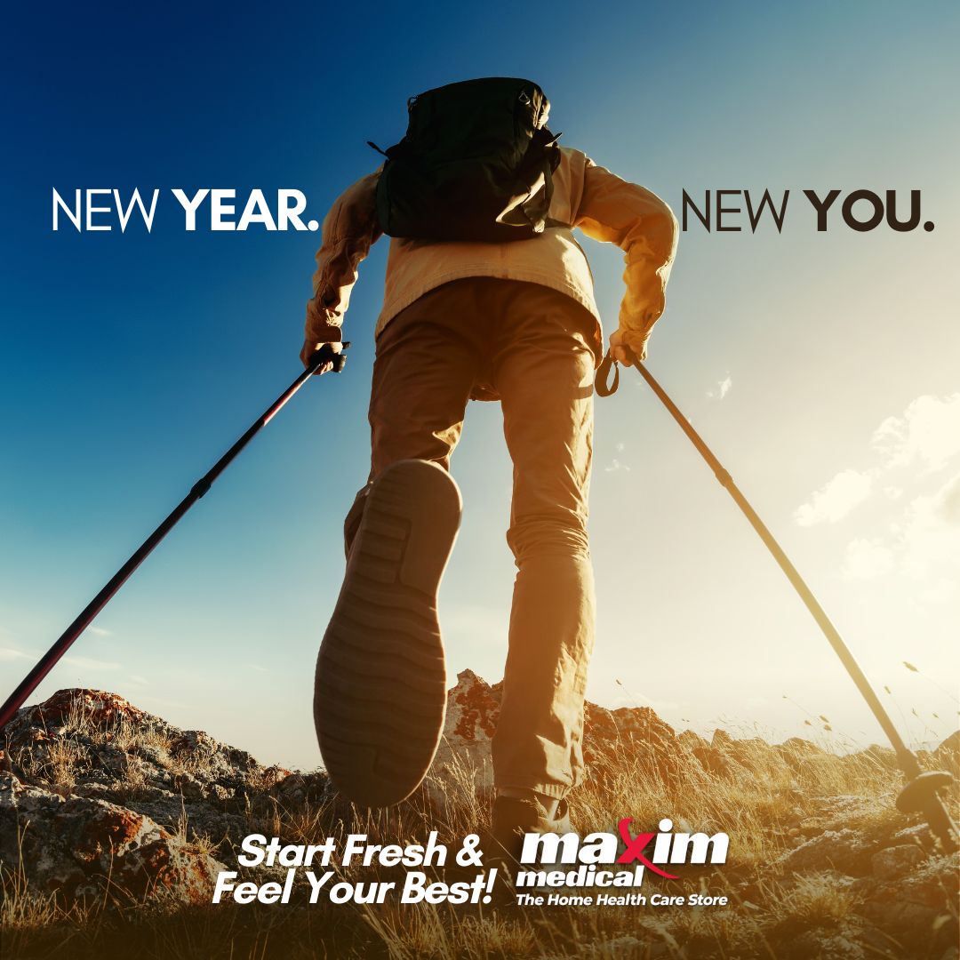 MaximMedical's tweet photo. 2025 is here—focus on health &amp; wellness! 🏃‍♀️ From mobility aids to health monitors &amp; relaxation tools, Maxim Medical has what you need to feel your best. Start strong with small steps! 💡 #FreshStart2025 #HealthyLiving #MaximMedicalCares https://t.co/DnzAOBcwjR