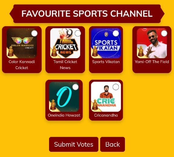 Guys!  
I'm elated to let you know that 'OneIndia Howzat' has been nominated for The 'Favourite Sports Channel' award at the Blacksheep Digital awards this year!

Neraiya support kuduthirukinga, Vote potu thodarndhu support panunga.

Link: blacksheepindia.com/voting/