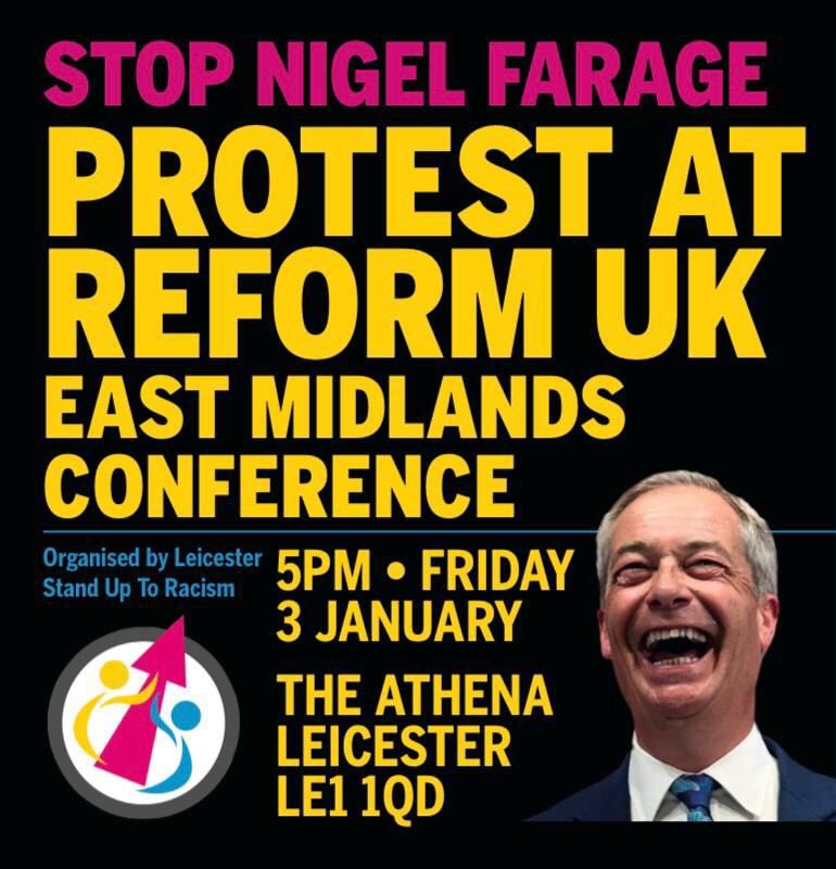Happy New Year to all trade unionists, our friends and supporters. It looks like the first outing of the year for our banner will be to oppose Reform. Come and join us.