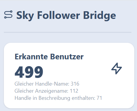 Von #Twitter bzw. dem missratenen #X, zu #bsky, #bluesky, #blauemSchmetterling
die "Folge ich" mitnehmen? Geht mit diesem Tool: 
mkln.org/p/sky-follower…
bei mir mehr als jeder 3. immerhin (499 von 1320) 😀 Ob der Rest folgt?